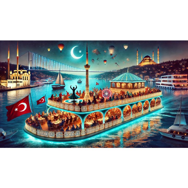 Istanbul Boğazda Yemekli Tekne Turu & Türk Gecesi
