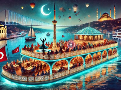 Istanbul Boğazda Yemekli Tekne Turu & Türk Gecesi